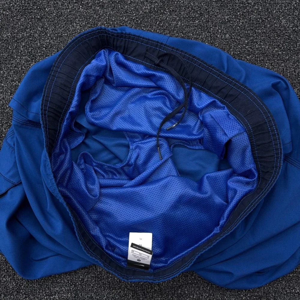 Nike Mens Swim Trunks Royal Blue‎ Cargo Pocket Mesh Lined Board Shorts XL